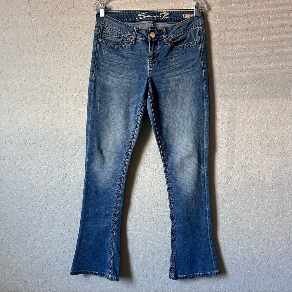 Seven7 Rockstar Slim Distressed Wash Jeans